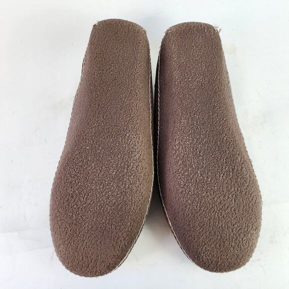 LL Bean Handsewn Leather Flannel Lined Slippers Men's 10M Graphite Gray - Picture 8 of 8